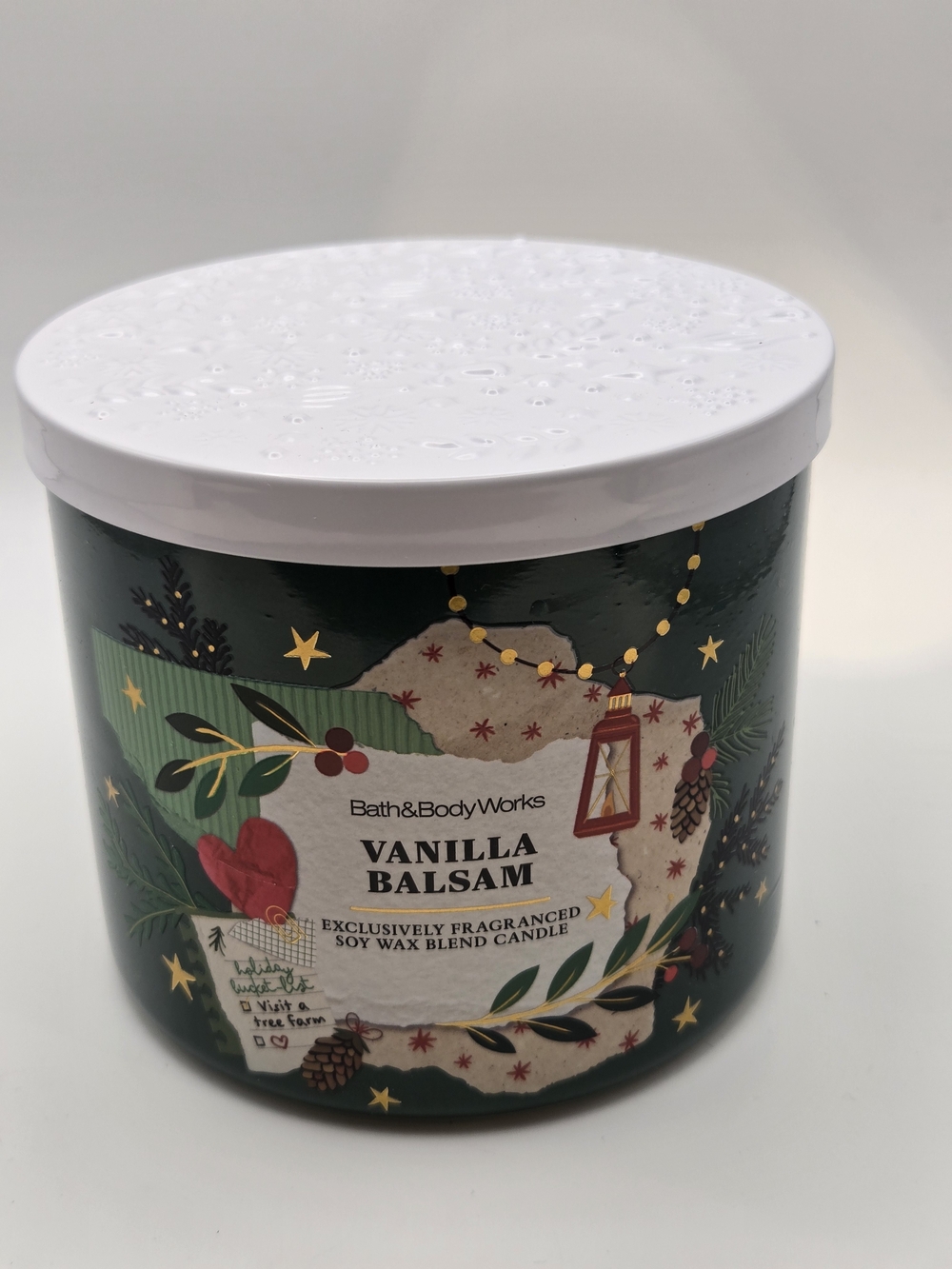 Bath & Body Works VANILLA BALSAM 3 Wick CANDLE 25-45 Hrs 14.5 oz New!